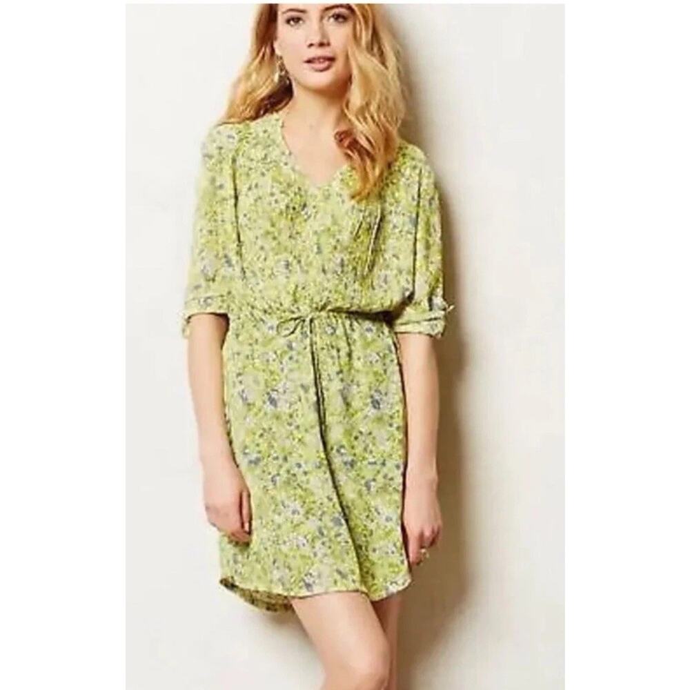 Maeve Lime Floral Midi Dress